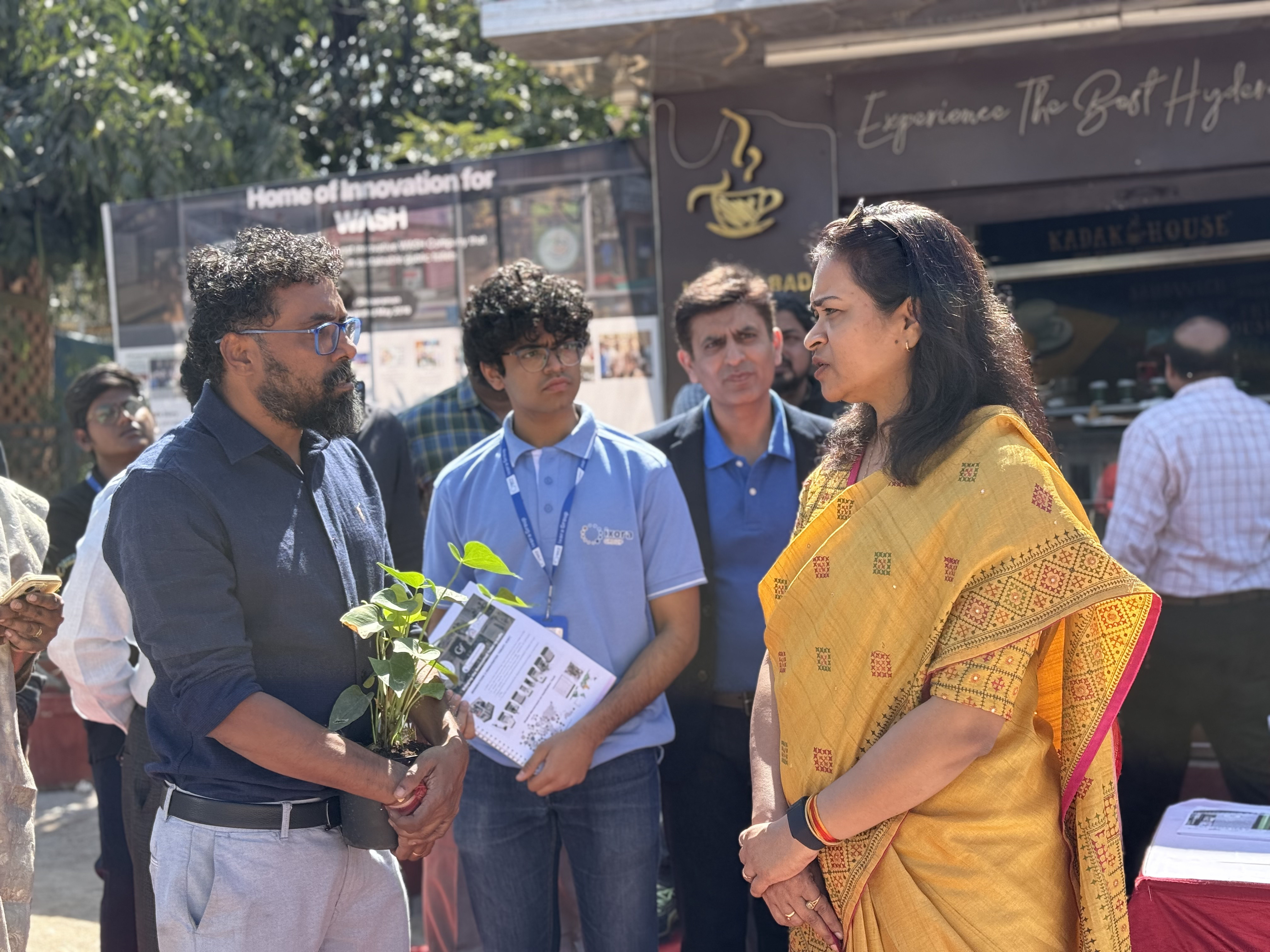 Roopa Mishra learning about B-CRT technology