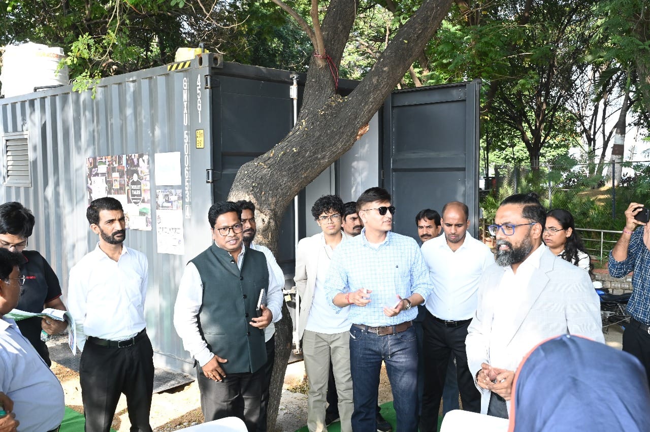 Gates Foundation delegation and sanitation experts at B-CRT launch